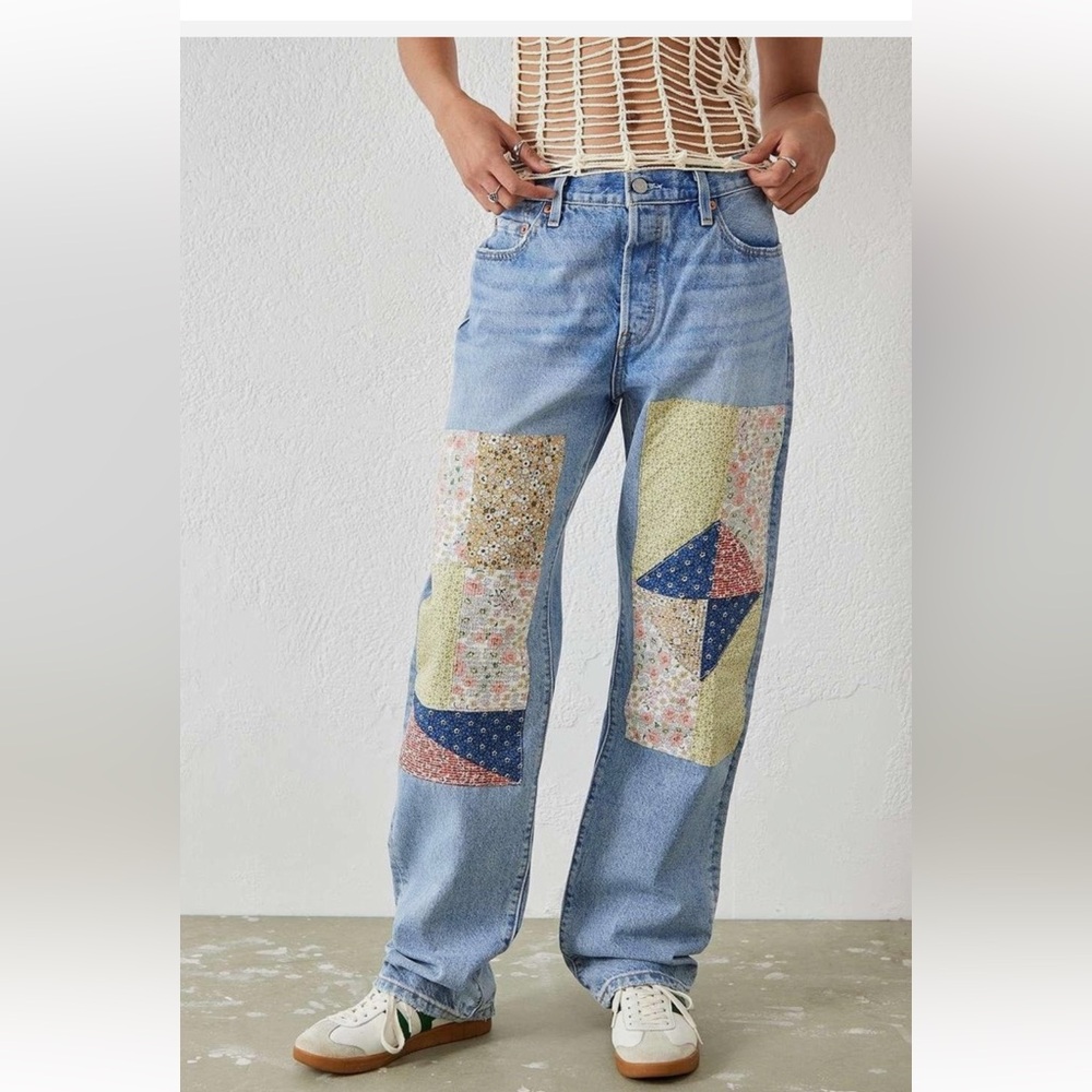 Levi’s anniversary patchwork denim jeans 24